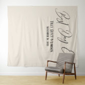 Tenture Simple Elégant Meilleur Jour Jamais Crème fond pho (En situation (horizontale))