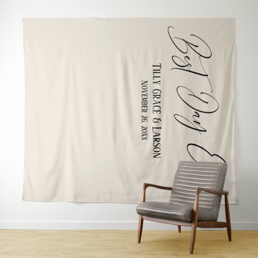 Tenture Simple Elégant Meilleur Jour Jamais Crème fond pho (En situation (horizontale))