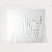 Tenture Simple Elegant Sage Green Mariage Photo fond (Devant (Horizontal))