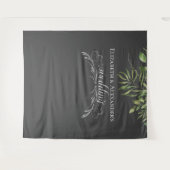 Tenture Simple fond de mariage avec feuillage pour photos (Devant (Horizontal))