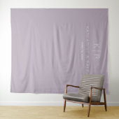 Tenture Simple Fond de mariage monochrome lilas poudré (En situation (horizontale))