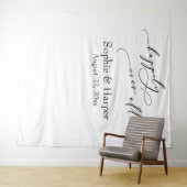 Tenture Simple fond de photo de mariage heureux (En situation (horizontale))
