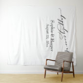 Tenture Simple fond de photo de mariage heureux (En situation (horizontale))