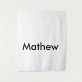 Tenture simple lettre initiale monogramme ajouter votre no (Devant)