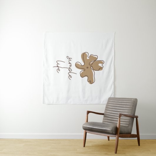 Tenture Simple Life Minimalism Tapestry (En situation (horizontale))
