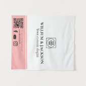 Tenture Simple Logo QR Vendor Event Promotional Display (Devant (Horizontal))