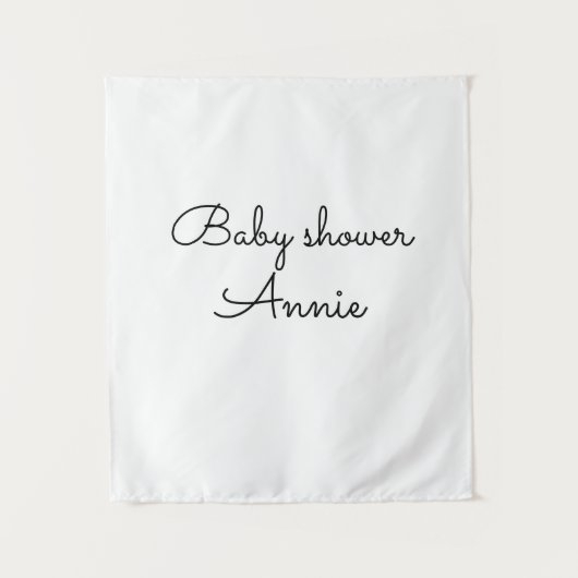 Tenture simple minimal ajoutez le nom de texte baby shower (Devant)