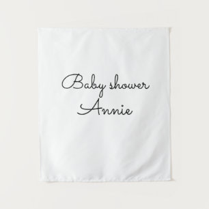Tenture simple minimal ajoutez votre nom texte baby shower