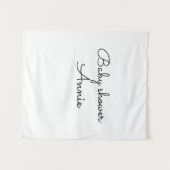 Tenture simple minimal ajoutez votre nom texte baby shower (Devant (Horizontal))