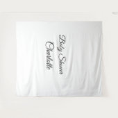 Tenture SIMPLE MINIMAL.CUTIE ADD NAME BABY baby shower Thr (Devant (Horizontal))