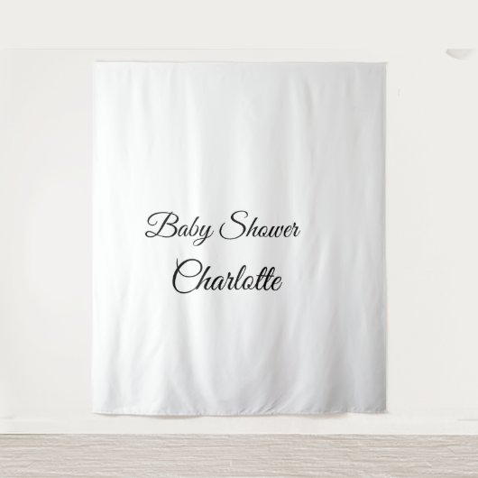 Tenture SIMPLE MINIMAL.CUTIE AJOUTER NOM BÉBÉ Baby shower  (Devant)