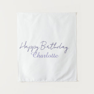Tenture SIMPLE MINIMAL.CUTIE AJOUTER NOM BÉBÉ joyeux anniv