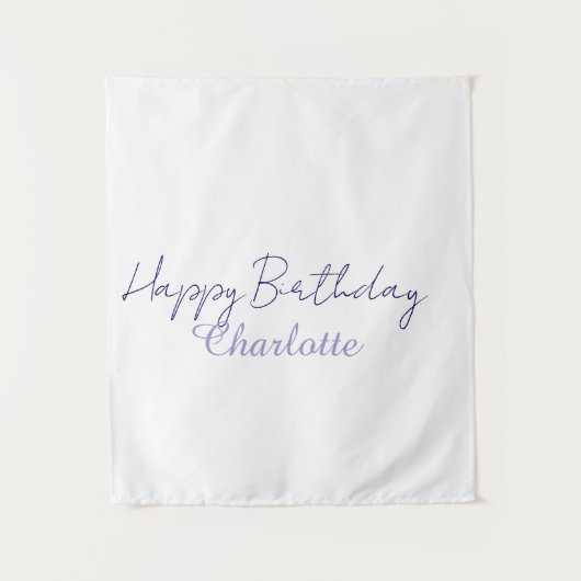 Tenture SIMPLE MINIMAL.CUTIE AJOUTER NOM BÉBÉ joyeux anniv (Devant)
