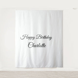 Tenture SIMPLE MINIMAL.CUTIE AJOUTEZ NOM DE BÉBÉ joyeux an