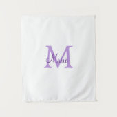 Tenture simple minimum ajouter nom monogramme rose    redj (Devant)