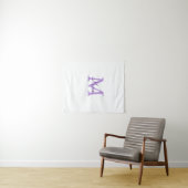 Tenture simple minimum ajouter nom monogramme rose    redj (En situation (horizontale))
