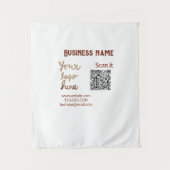 Tenture Simple minimum q r code ajouter logo code d'analys (Devant)