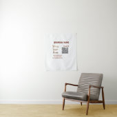 Tenture Simple minimum q r code ajouter logo code d'analys (En situation)