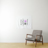 Tenture Simple minimum q r code ajouter logo code d'analys (En situation (horizontale))