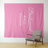 Tenture Simple minimum rose bridesmaid ajouter le nom de l (En situation (horizontale))