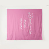 Tenture Simple minimum rose bridesmaid ajouter le nom de l (Devant (Horizontal))