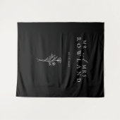 Tenture Simple moderne Noir nouveau nom Mariage (Devant (Horizontal))