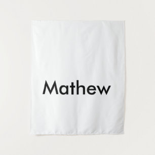 Tenture simple monogramme de lettre initiale ajoutez votre