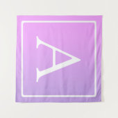Tenture Simple Monogramme | Dégradé Rose/Violet Subtil (Devant (Horizontal))