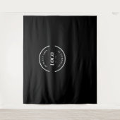 Tenture Simple personnalisation blanc logo arrière-plan En (Devant)