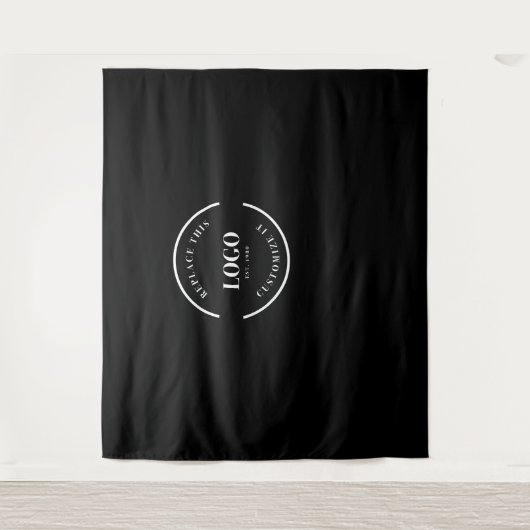 Tenture Simple personnalisation blanc logo arrière-plan En (Devant)