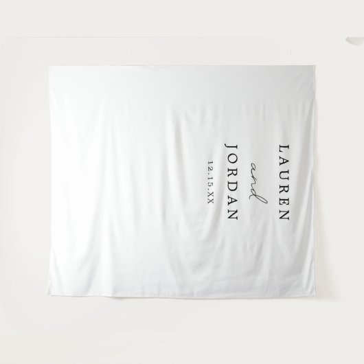 Tenture Simple Script Elegant Mariage fond (Devant (Horizontal))