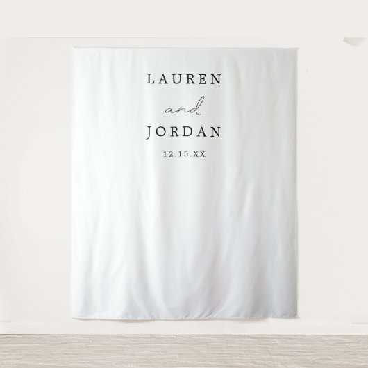 Tenture Simple Script Elegant Mariage fond (Devant)