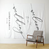 Tenture Simple Script Elegant Mariage fond (En situation (horizontale))