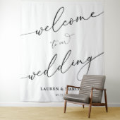 Tenture Simple Script Elegant Mariage fond (En situation)