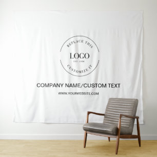 Tenture Simple texte de logo personnalisé site web toile d
