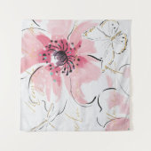 Tenture Simplement aquarelle du rose | florale (Devant)