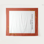 Tenture Simples feuilles d'automne Mariage terre cuite arr (Devant (Horizontal))