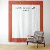 Tenture Simples feuilles d'automne Mariage terre cuite arr (En situation)