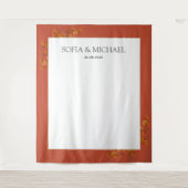 Tenture Simples feuilles d'automne Mariage terre cuite arr (Devant)