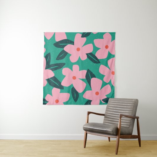 Tenture Simplicité florale : Beauté Abstraite (En situation (horizontale))