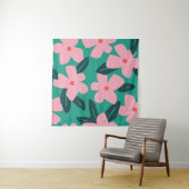 Tenture Simplicité florale : Beauté Abstraite (En situation)