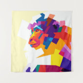 Tenture Singe coloré Abstrait | Oeuvre moderne (Devant)