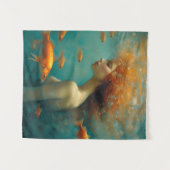 Tenture Sirène et poisson d'or (Devant (Horizontal))