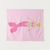 Tenture Sirène Fantastique Rose Clair (Devant (Horizontal))