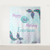 Tenture Sirène, fond d'écran, fond d'écran d'anniversaire, (Devant)