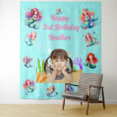 Tenture Sirène magique sous la mer Photo fond (En situation)