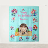 Tenture Sirène magique sous la mer Photo fond (Devant)