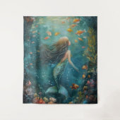 Tenture Sirène Sous La Mer (Devant)