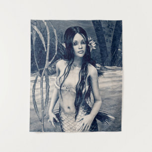 Tenture Sirène Vintage Photo Ancienne Fantaisie Artistique