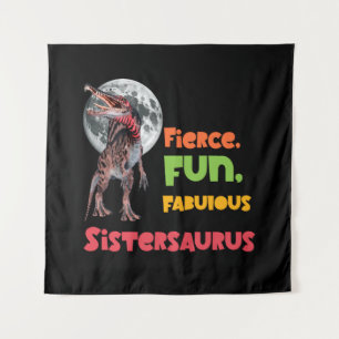 Tenture Sistersaurus Équipe de dinosaures sœurs appariées
